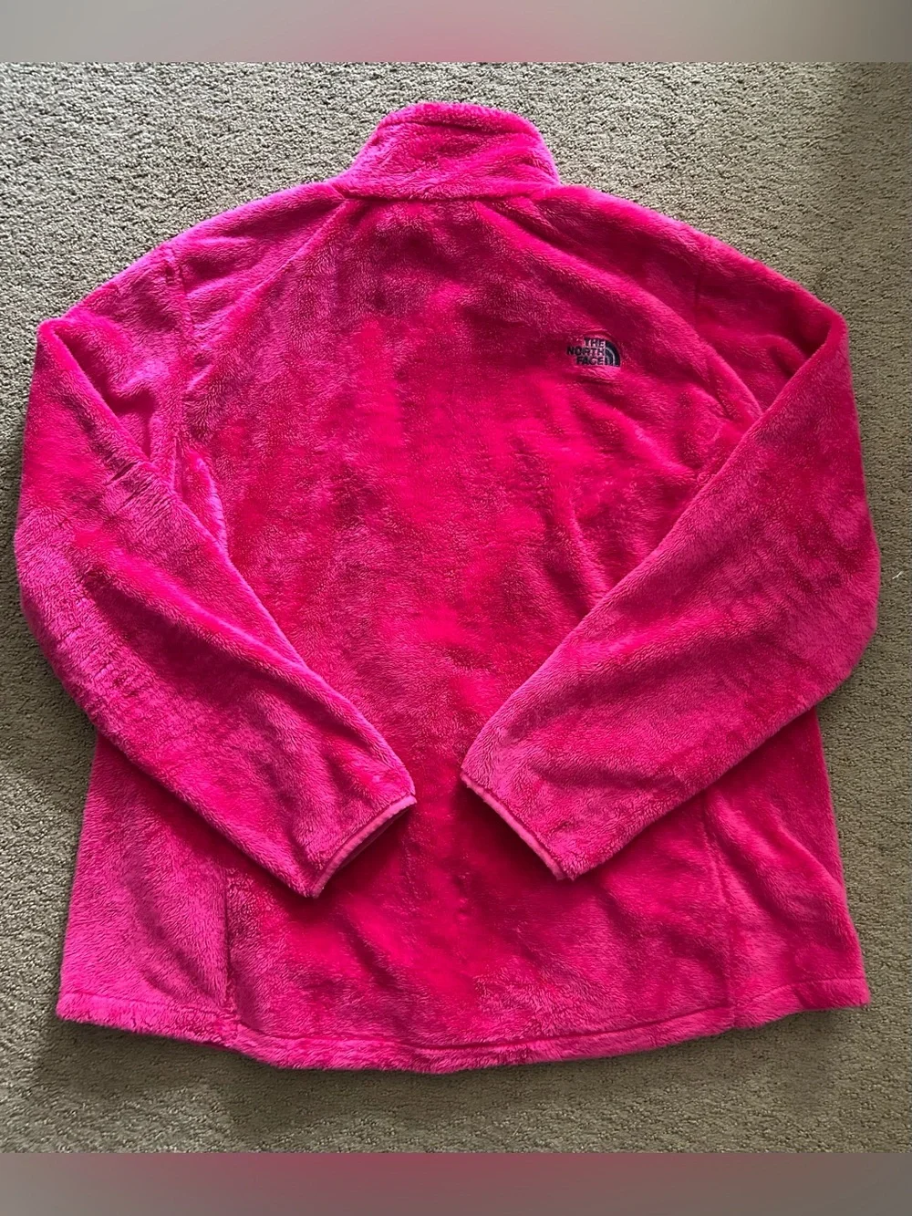 North Face Jacket Womens Medium Pink Osito Faux Fur Fleece Fuzy Cozy Soft XXXL